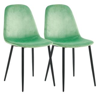ebuy24 Ebuy24 - Juego De 2 Sillas De Comedor Vcm Silla De Cocina Tapizada Escandinava Sillas De Mesa De Comedor Respaldo Fiolo (menta)