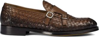 Doucal's Stringate in pelle con doppia fibbia - Marrone