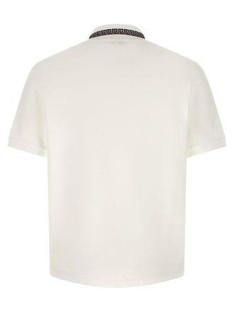 Versace Mens White Cotton Polo Shirt