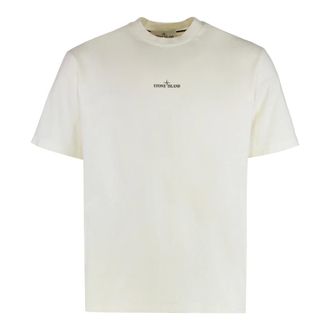Stone Island T-Shirts, male, Beige, S, Short Sleeve T-Shirt