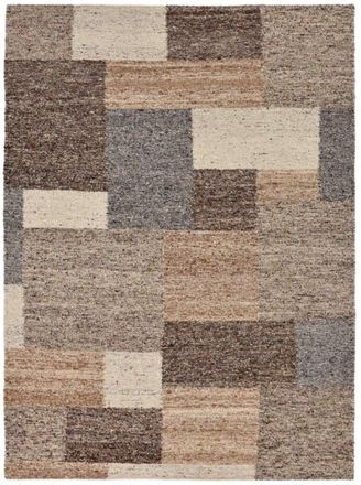 THEKO Alfombra natural tejida a mano beige 170x240 cm