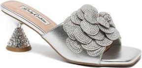 Lady Couture Petal Slide Sandal in Silver at Nordstrom Rack, Size 13