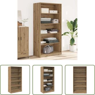 vidaXL vidaXL Armadio per ingresso - Armadio Rovere Artigianale 100x50x200 cm in Legno tecnico