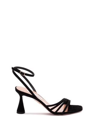 Aquazzura Black Leather Bisous Mule 85 Sandals from $580.00