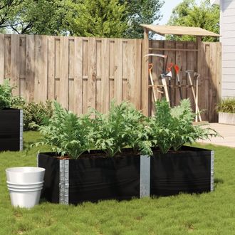 Berkfield Home Garden Planter Black 150x50 cm Solid Wood Pine