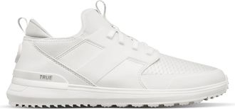 TRUE linkswear LUX G Waterproof Mens Golf Shoes, for Superior Comfort and All Weather Breathability, White on White, 8 UK
