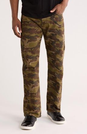 Pleasures Camo Flare Jeans in Olive at Nordstrom, Size 36