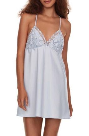 Flora Nikrooz Kylie Charm Satin Chemise in Periwinkle at Nordstrom Rack, Size Medium