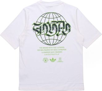 adidas originals Graphic Tee 3 Graffiti Printing Round Neck White GK5901