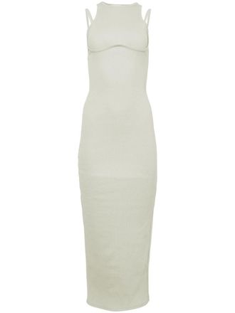 Fleur du Mal strappy ribbed maxi dress - Neutrals