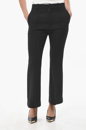 Bottega Veneta Pantaloni Flared Fit in Lana con Passanti Bottega Veneta