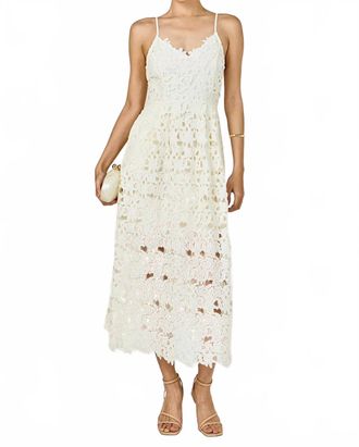 endless rose Lace Midi Dress In White