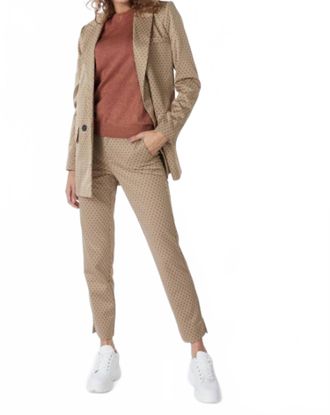 Esqualo Knitted Diamond Trousers In Beige