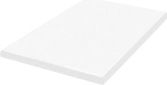 Beliani Mattress Topper White PU Foam Polyester Cover EU Small Double Size 120 x 200 cm Comfort Layer Pad CALM