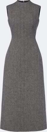 Maison Margiela Herringbone virgin wool midi dress