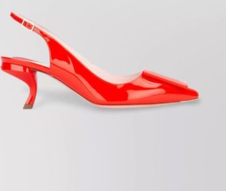 Roger Vivier 55mm heel slingback pump with buckle detail
