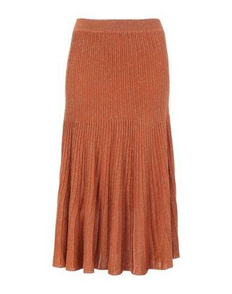 8 by YOOX LUREX VISCOSE HIGH-WAIST PLEATED MIDI SKIRT