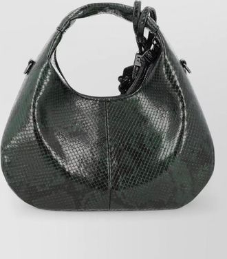 Ganni shoulder bag snake print detachable strap