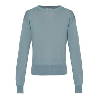 By Malene Birger Round-neck Knitwear, female, Blue, Size: L Mantea Sweater