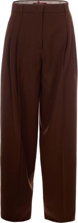 Max Mara Brown Tailored Pleated Pants