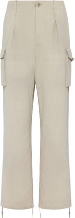 Maison Margiela Wijde Broek - Heren - Wijde Broeken - Beige - M - Nylon - Broeken