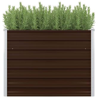 vidaXL Vidaxl - Mesa De Cultivo De Acero Galvanizado Marr&oacute;n 100x100x77 Cm