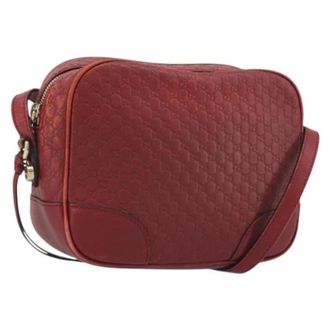 Gucci Pre-owned Vintage Micro Small GG Canvas Shoulder Bag - Dames - Pre-owned - Rood - Maat: ONE Size Leer