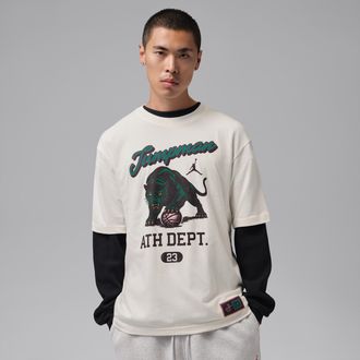 Nike Jordan Mens Jordan Brooklyn T-Shirt in White | IZ4031-133