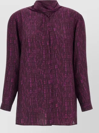 Gianluca Capannolo silk printed long-sleeve blouse
