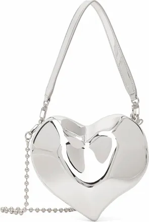 Simon Miller Molded Heart Bag In Silver