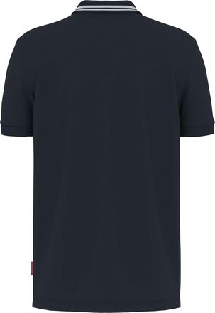 Joop Poloshirt JOOP JEANS Agneloa, Herren, Gr. XXL, dunkelblau, Jersey, Obermaterial: 95% Baumwolle, 5% Elasthan, unifarben, normal normal, Rippb&uuml;ndchen, S