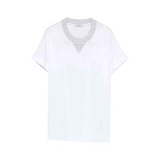 PESERICO Peserico, T-Shirts, female, White, Size: XL crew-neck T-shirt