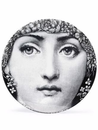 Fornasetti Piatto con stampa - Nero