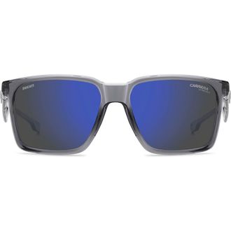 Carrera x Ducati 56mm Rectangular Sunglasses in Grey/Blue Sky at Nordstrom