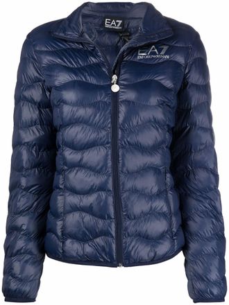 Emporio Armani Piumino con stampa - Blu