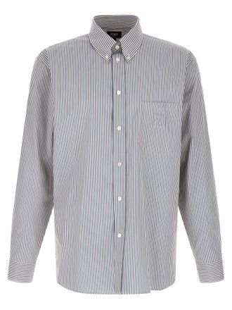 Fendi Blue Cotton Mens Blouse