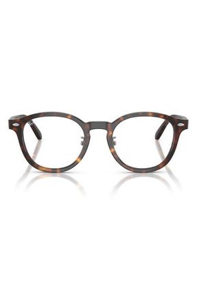 Ray-Ban 49mm Square Optical Glasses in Havana at Nordstrom