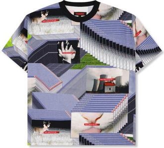 Pleasures Crash Graphic Print Oversize Cotton T-Shirt in Black Multi at Nordstrom, Size Xx-Large