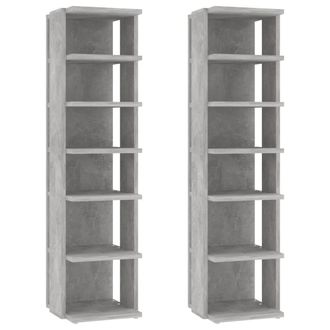 Berkfield Home Shoe Cabinets 2 pcs Concrete Grey 25x27x102 cm | Size: 25 x 27 x 102 cm