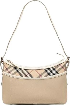 Burberry Pre-owned Shoulder Bags, female, Beige, Size: ONE SIZE Pre-owned Nova Check Shoulder Bag