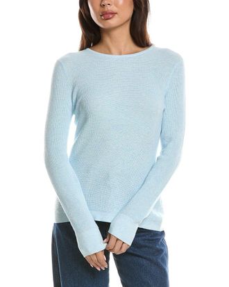 Fort&eacute; Cashmere Thermal Crewneck Cashmere-Blend Sweater