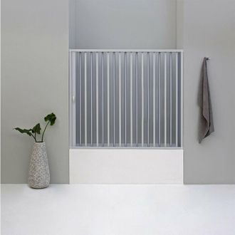 Space Porta vasca Space nicchia da 140 a 150 cm a soffietto in pvc