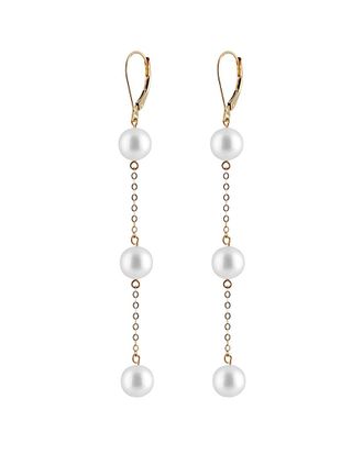 Splendid Pearls 14K Freshwater Pearl Drop Earrings