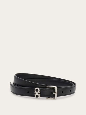 Ferragamo Donna Cintura fissa con cristalli Nero