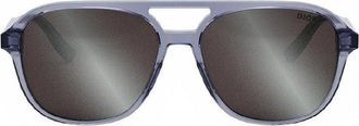Dior INDIORN1I80A4 Square Full Rim Silver Mirror Sunglasses - Blue