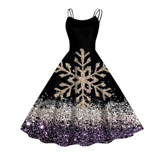 Generic 1950s Fancy Dress Womens Vintage A Line Dress Retro Long Sleeve Flared Swing Dress High Waist Tunic Dress with Belt Pleated Midi Dress Cocktail Weddin