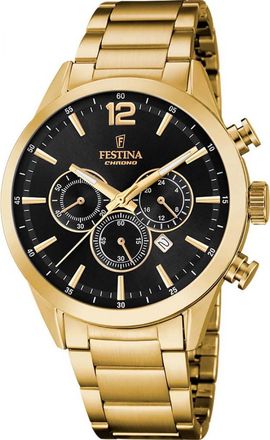 Festina F20633-3 Mens Timeless Chronograph Watch - Gold - One Size