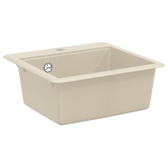 vidaXL Lavabo 80% Cuarzo Y 20% Resina 470 X 440 Mm Beige Vidaxl