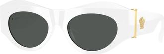 Versace Ve 4477U Zonnebril - Dames - Zonnebrillen - Wit - 52 MM - Accessoires
