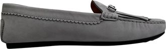 Tod's Tods Fringed Loafers in Grey Suede